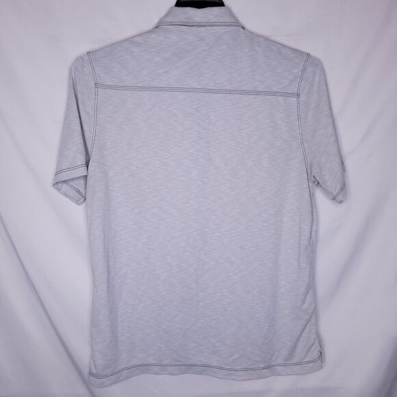 Johnston & Murphy Polo Shirt Mens Medium Light Gray - Picture 6 of 12